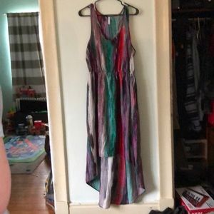 Xhilaration multicolored high low dress